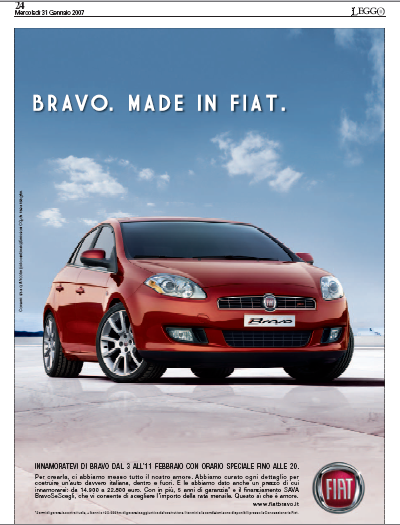 Bravo. Made in Fiat