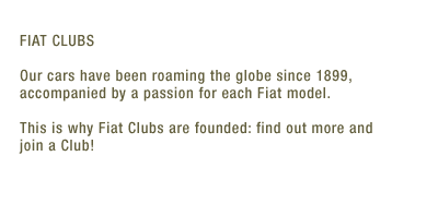 La homepage de www.fiat.com
 sezione Clubs