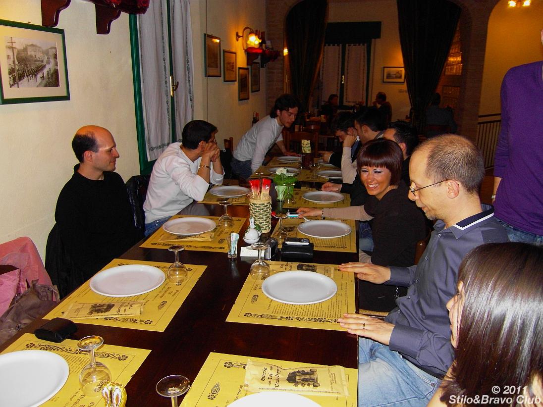 Tavolata alla pizzeria da dx
